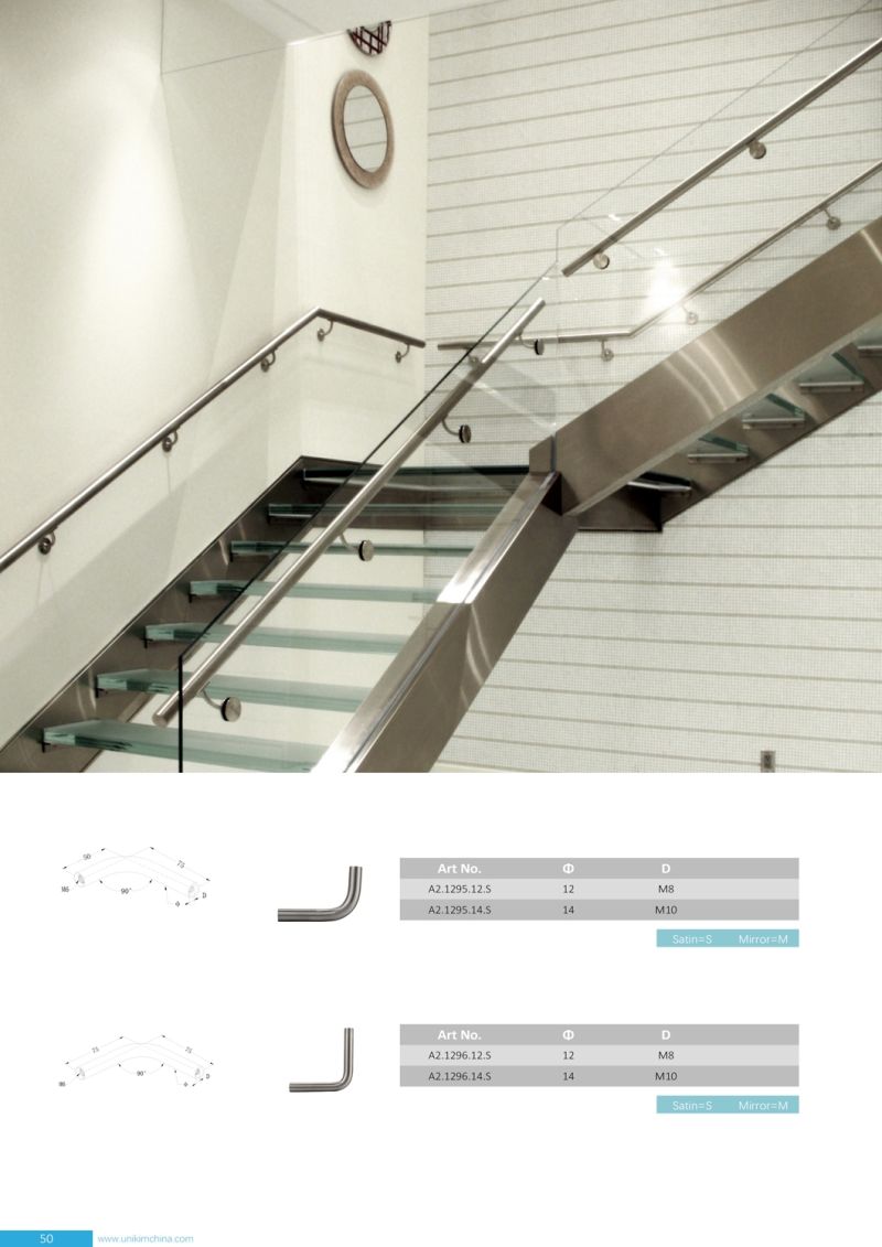High Quality Ajustable Stainless Steel Modern Glass Stair Handrail Brackets