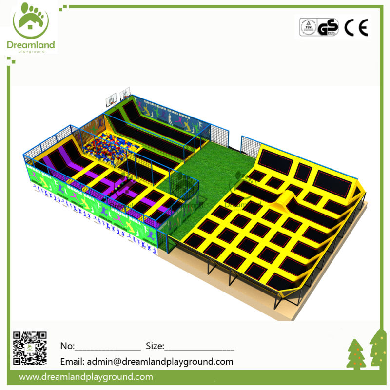 Professional Custom Design Free Jumping Park Amusement Equipment Dodgeball Foam Cube Indoor Commercial Trampoline