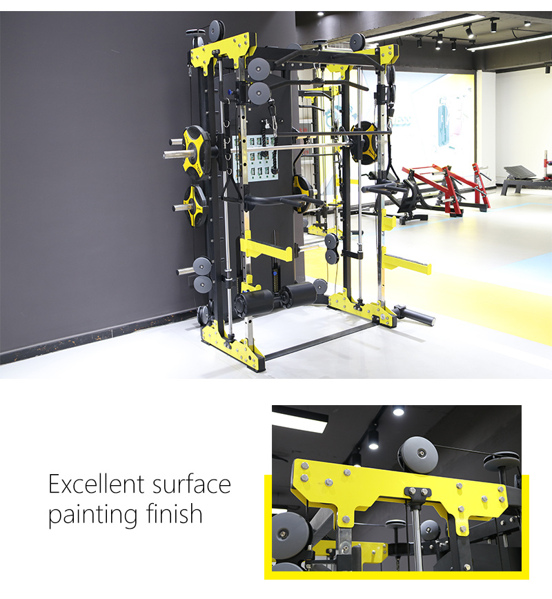 Light Commercial Fitness Gym Equipment Squat Rack Multi Smith Machine