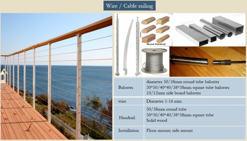 New Design Glass Railing Balcony Grill Design with Aluminum U Channel Railing
