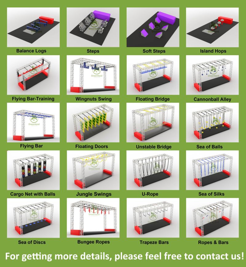 Wholesale Commercial Indoor Sports Equipment Kids Indoor Ninja Obstacle Sports Course for All Ages