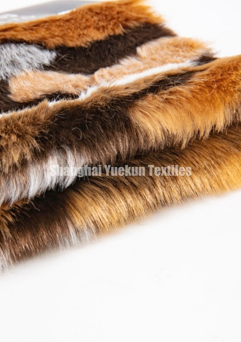 Long Pile Color Fur Fabric Custom Plush Long Hair Plush Fabric High Pile Fabric