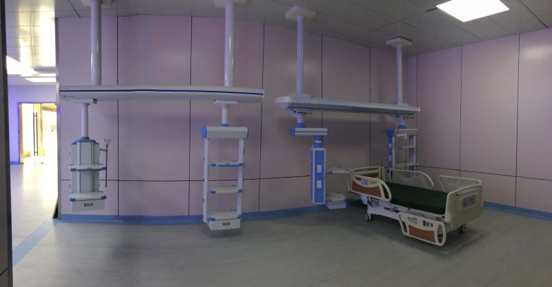 Double Arms Ceiling-Mounted Medical Pendant for ICU Equipment