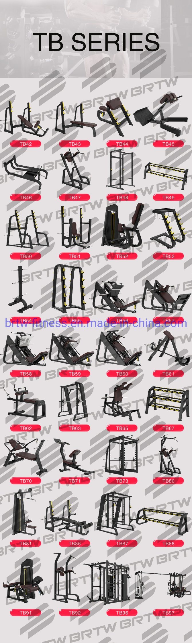 Tb34 Ce Approved Brightway Vertical Row Fitness Equipment