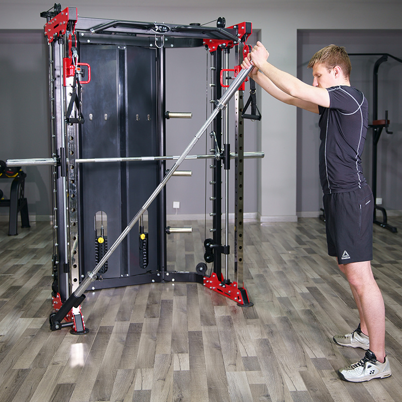 Online Sell Multifunctional Trainer Free Weight Stack Smith Machine with Deep Squat