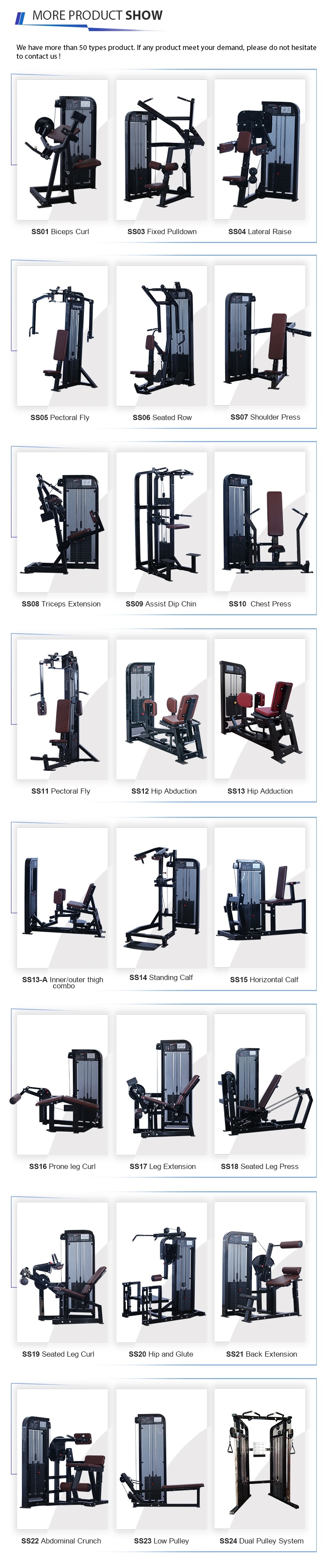 High Security Fitness Equipment Wholesale Exercise Biceps Triceps