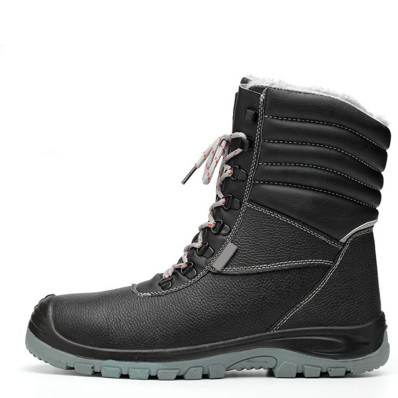 Genuine Leather Steel Toe Safety Work Shoes for Heavy Work in The Winter