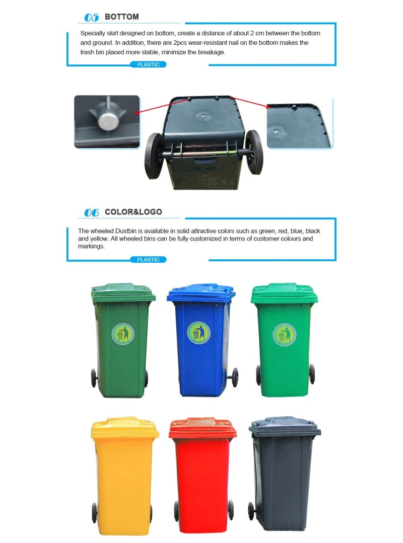 HDPE Foot Pedal Garbage Bin