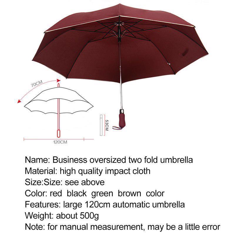 Two Folding Windproof Travel Umbrella - Light Weights Unbreakable Umbrella