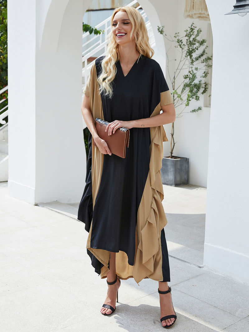 Women Loose Style Long Kaftan Turkish Abaya Butterfly Abaya Jilbab Butterfly Dubai Abaya Kaftans