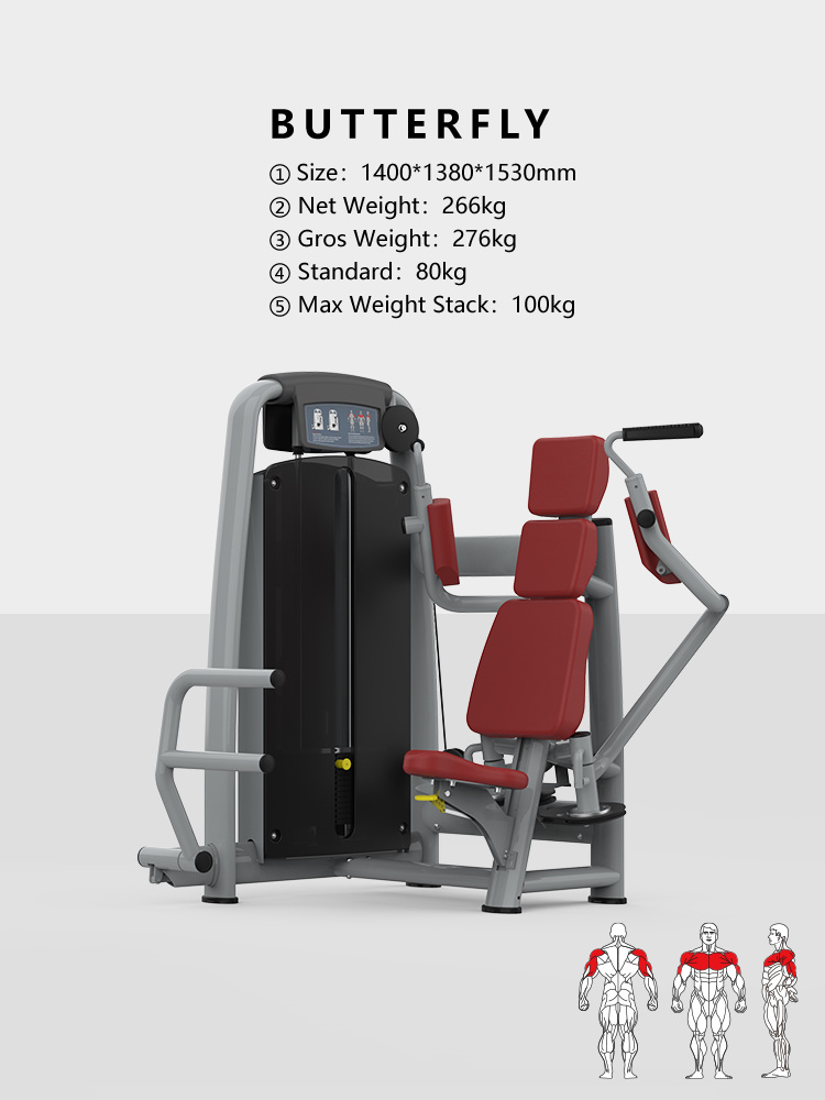 China Sport Butterfly Gym Machine/ Butterfly Fitness Equipment for Rear Deltoid