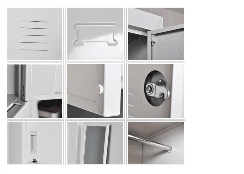 4 Door Steel Locker Cabinet Knock Down Metal Office Sports Furniture Changing Room Lockers