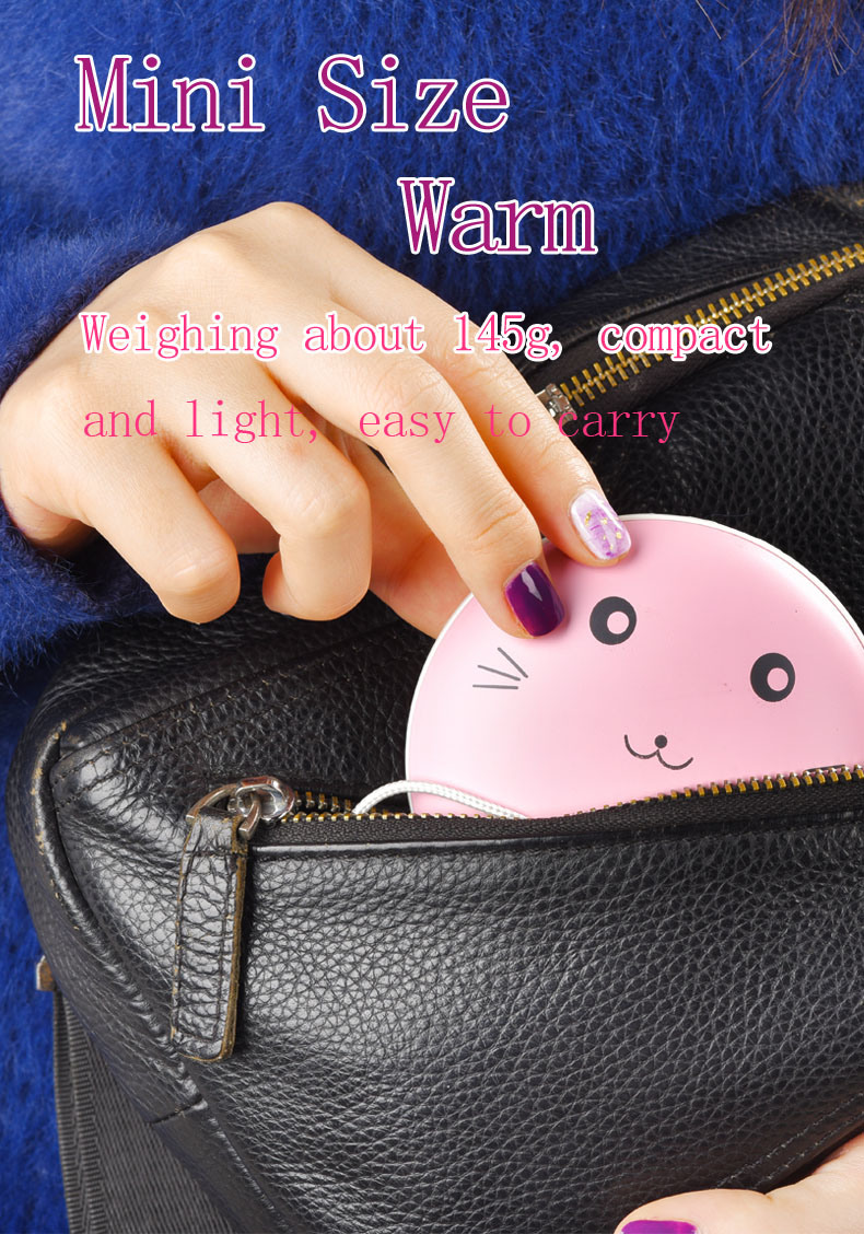 Winter Hot Sale in Amazon USB Rechargeable Hand Warmer with Night Light