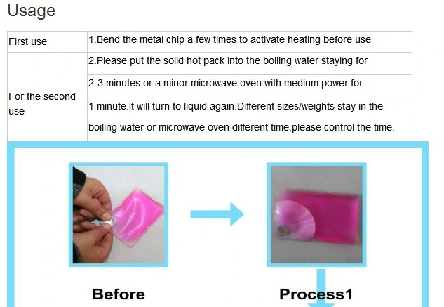 PVC Instant Heating Reusable Hand Warmers