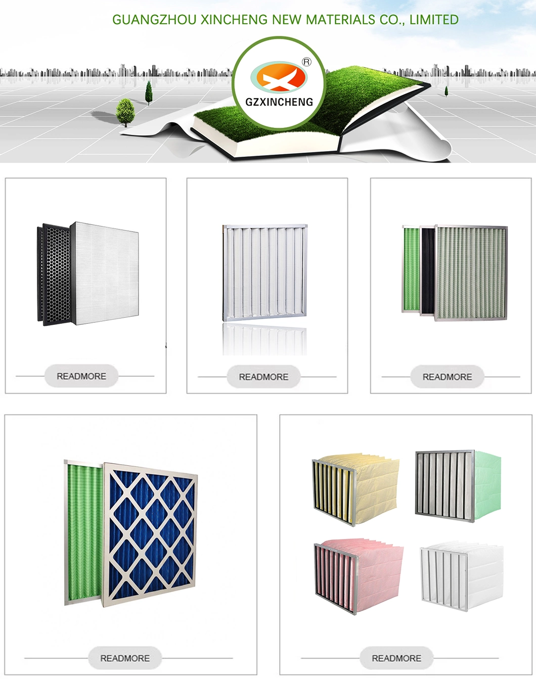 Primary Efficiency Activated Carbon Cleaner Panel Air Filter for Ventilation System of Central Air-Conditioning