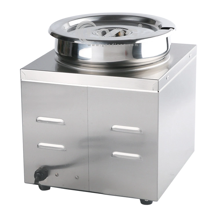 Wholesale Stainless Steel 1 Pot Basin Kitchen Equipment Machine Food Soup Warmer Tray Benchtop Buffet Server Heated Wet Well Sauce Warmer Bain Marie
