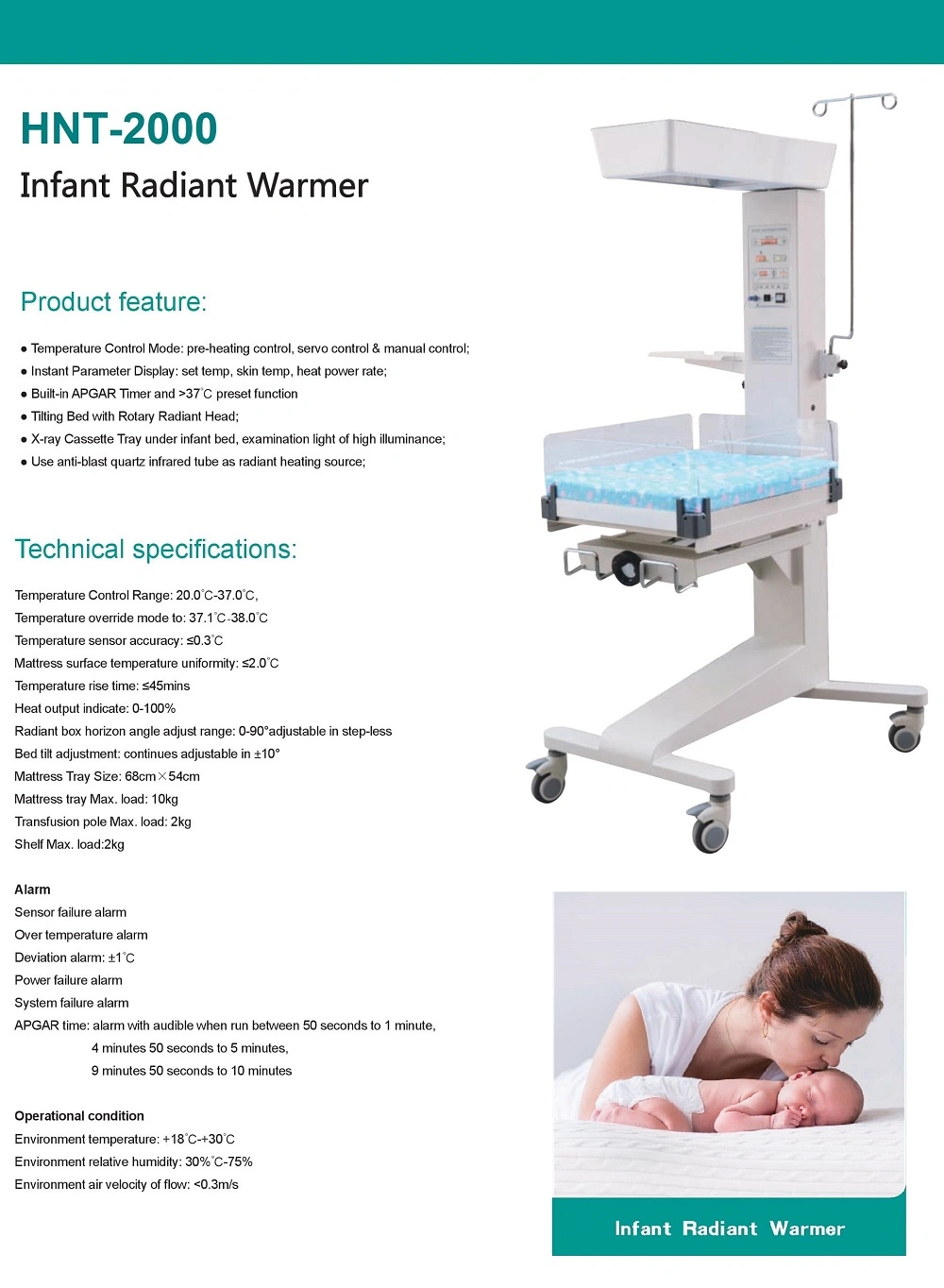 Medical Infant Equipment Medical Infant Radiant Warmer Infant Incubator Radiant Warmer Newborn Baby Infant Radiant Warmer