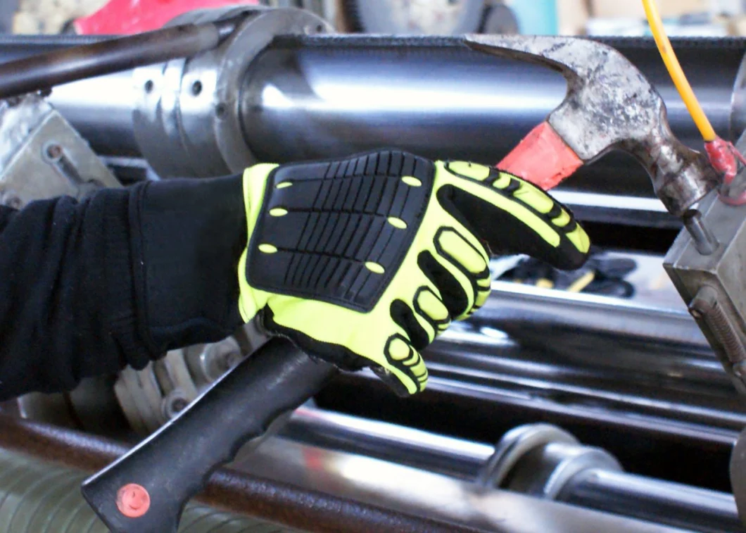 Impact-Resistant Anti-Abrasion Leather Safety Work Gloves with TPR