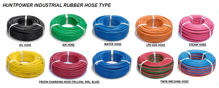 Cloth Colored Rubber Air Hose Is Used to Transport High Pressure Gas, Water and Other Fluids