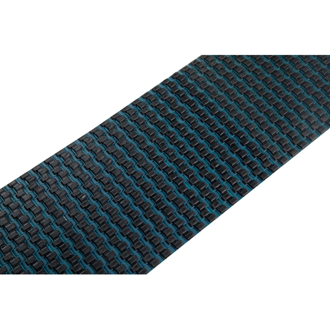 Rubber Top Low Friction Non Skid Conveyor Chain 1505 Stable Plastic Flat Top Modular Belting