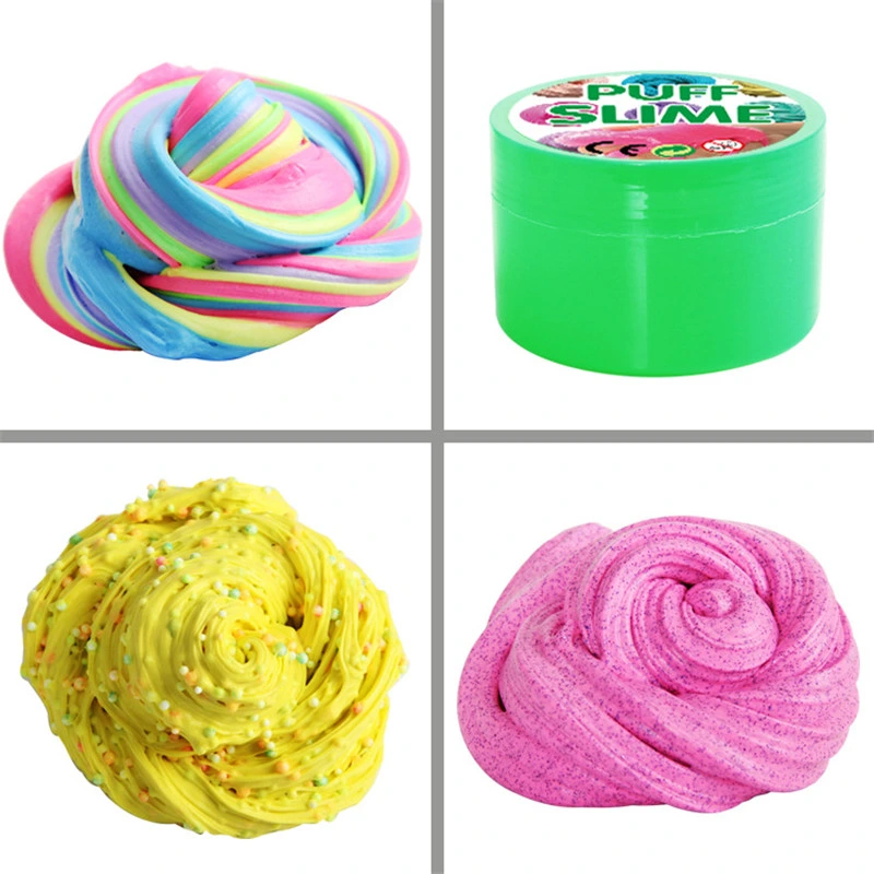 DIY Fluffy Slime Foam Putty Puff Soft Non-Sticky Stress Relief Toy