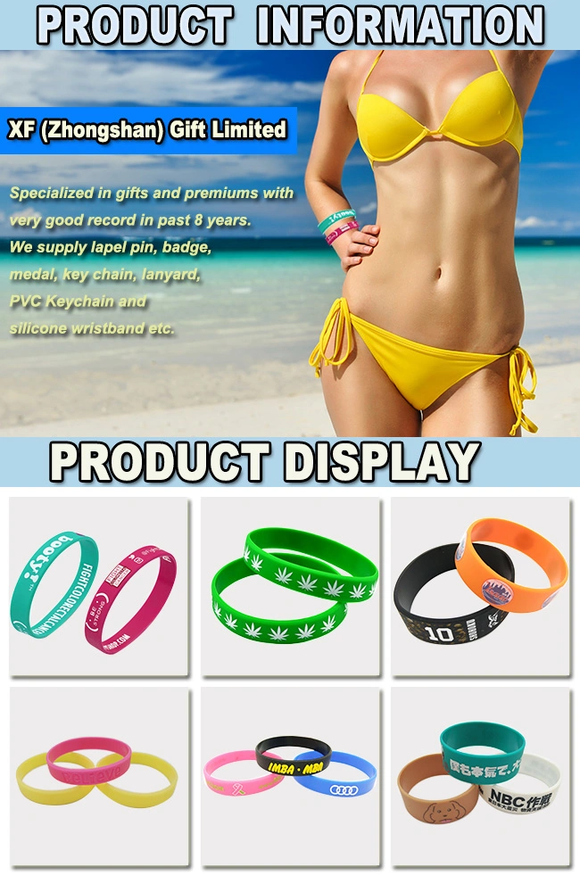 Factory Customized Eco-Friendly Material Silicone Wristband Activity Promotional Gift Bracelet for Glow in The Dark