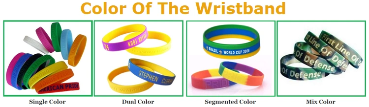 Colorful Customized Logo Silicone Material Wristband