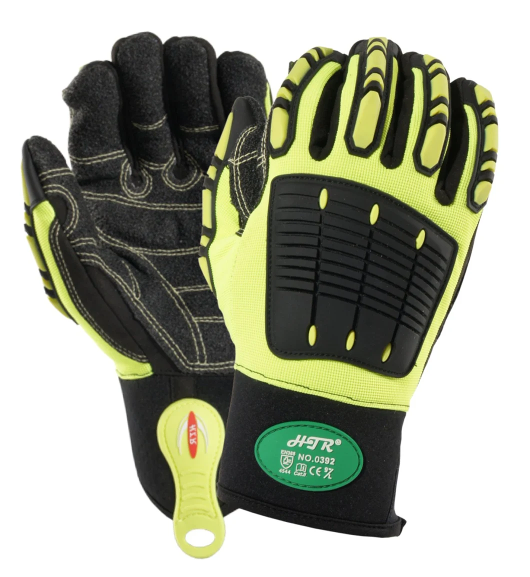 Impact-Resistant Anti-Abrasion Leather Safety Work Gloves with TPR