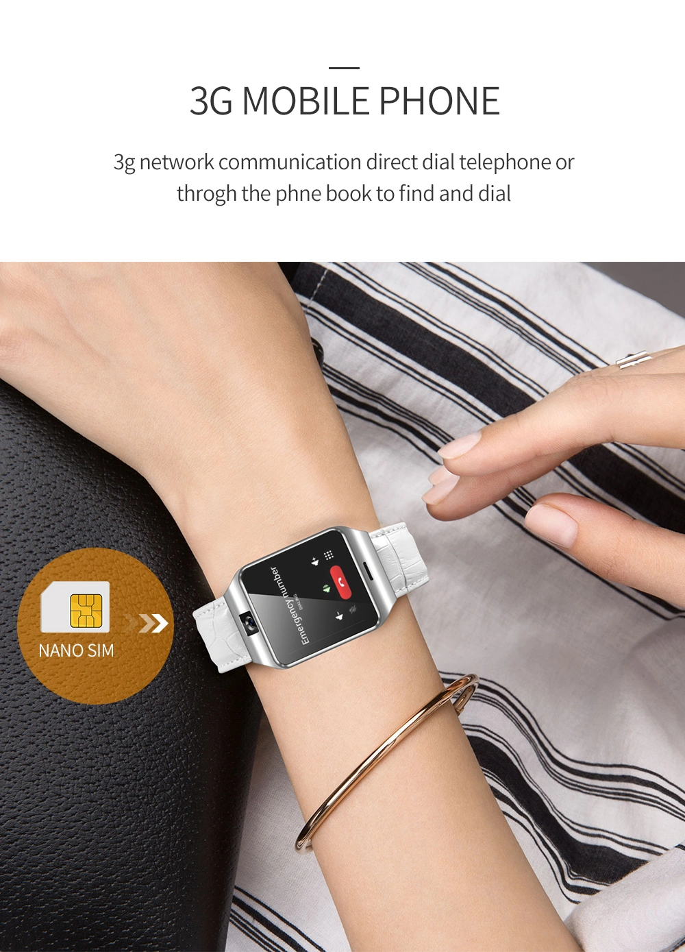Qf09 Logistics Wearable Devices Sports Smart Phone Bluetooth GPS Wrist Gift Smart Watch