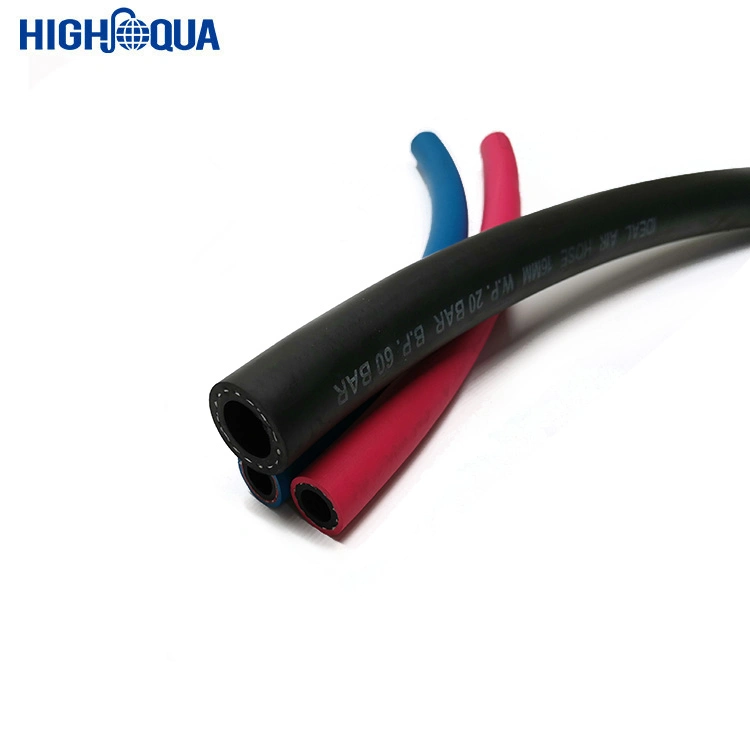 Cloth Colored Rubber Air Hose Is Used to Transport High Pressure Gas, Water and Other Fluids
