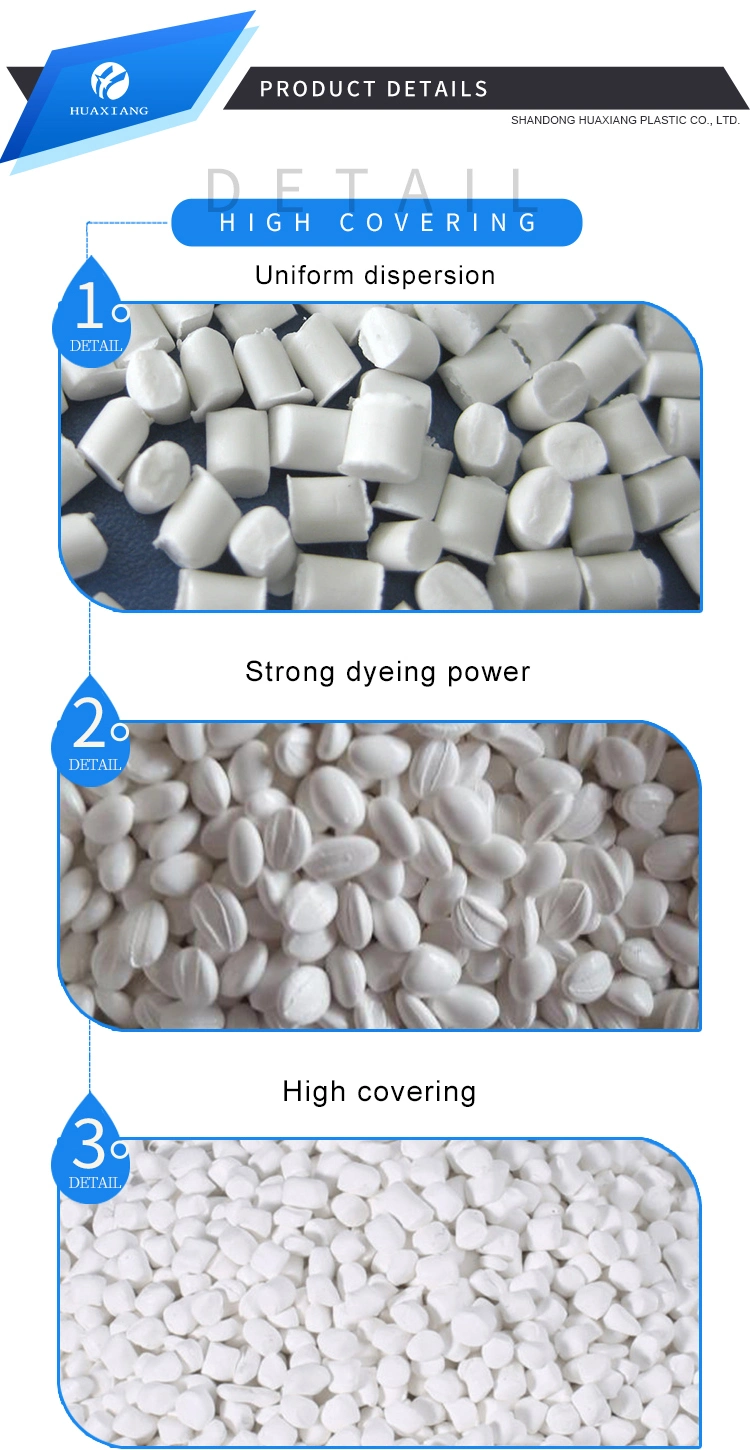 Polyethylene Based High Concentration Titanium Dioxide White TiO2 Masterbatch