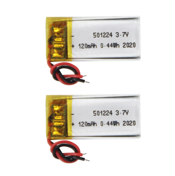 501224 110mAh 3.7V Lithium Polymer Battery 120mAh Lipo Battery for Wearable Devices Watch Battery