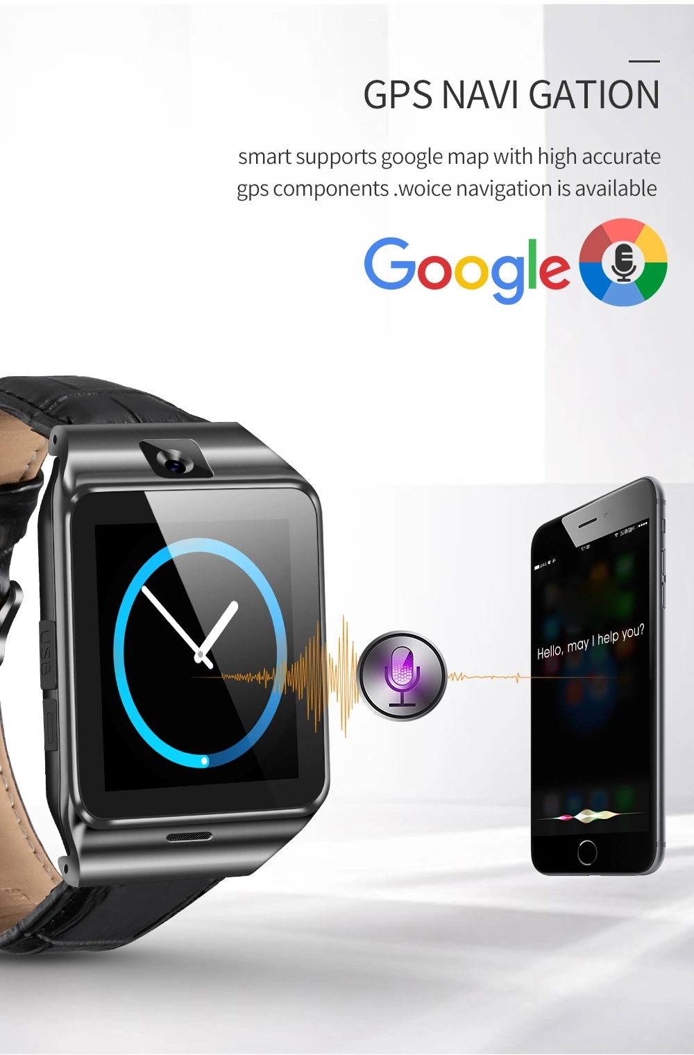 Qf09 Logistics Wearable Devices Sports Smart Phone Bluetooth GPS Wrist Gift Smart Watch