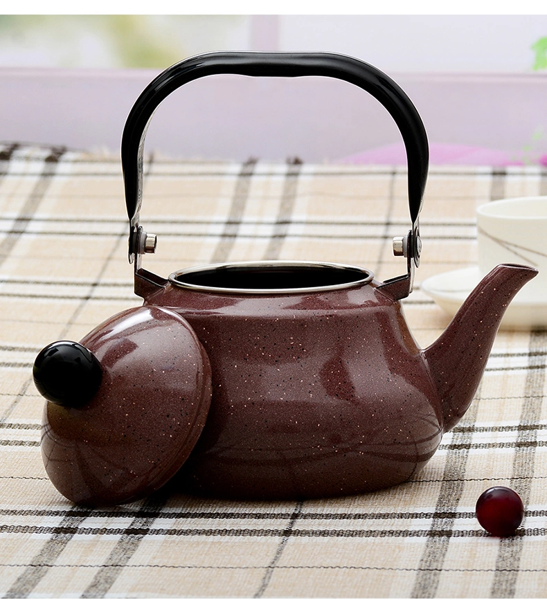 Vintage Tea Coffee Pot Kettle Enamel Coated Steel Colorable Enamel Teapot Jug