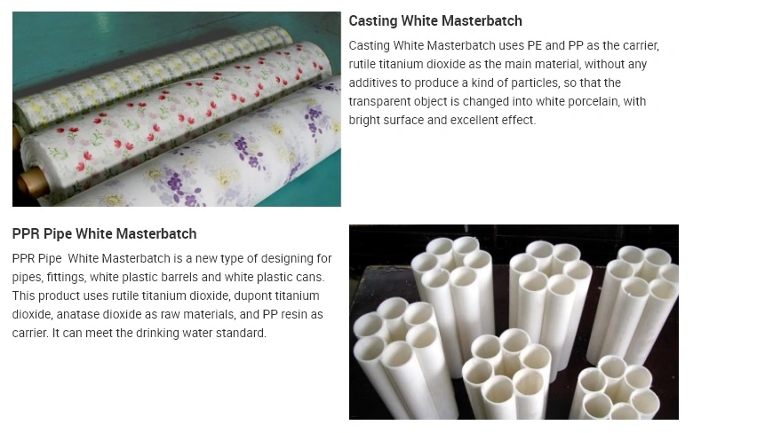 Polyethylene Based High Concentration Titanium Dioxide White TiO2 Masterbatch