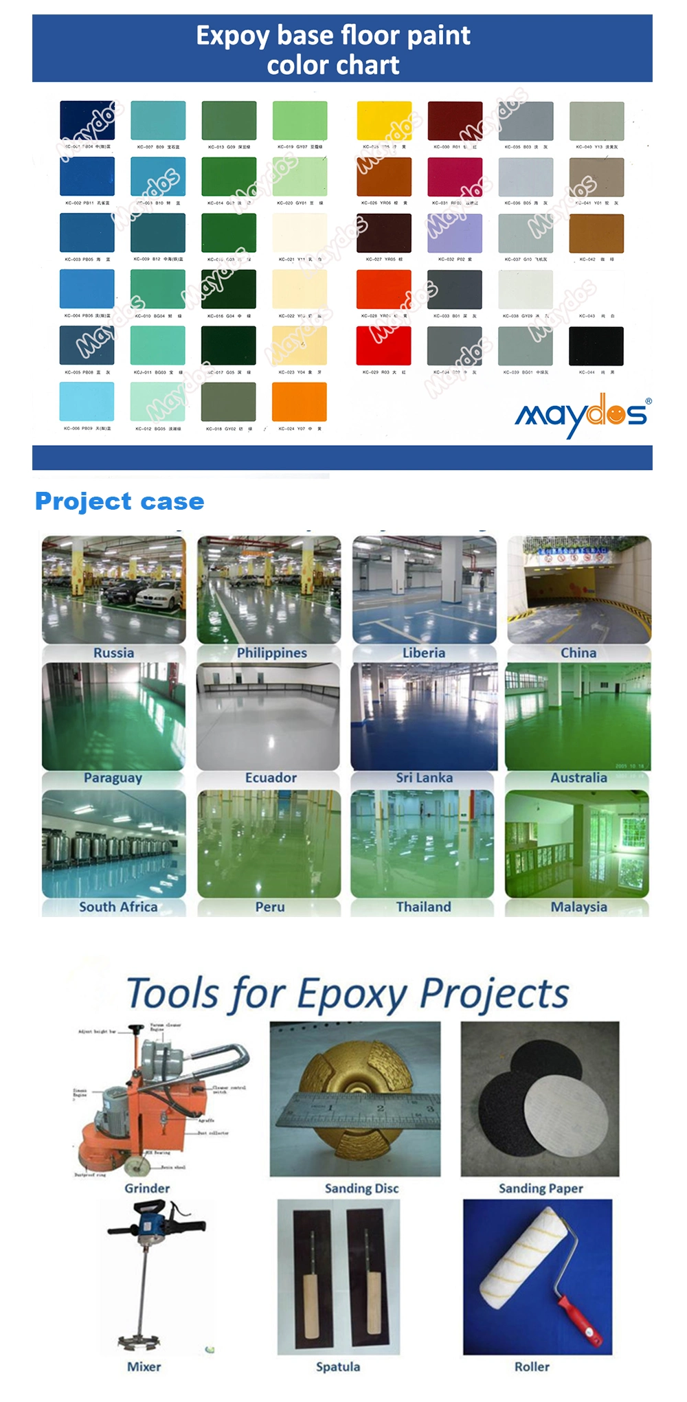Environmental Friendly Scratching Resistance Epoxy Resin Floor Coatings (JD1000)