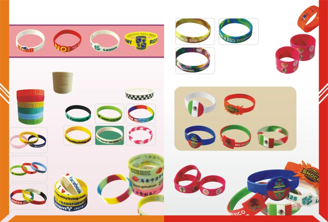 Cheap Price Eco-Friendly Material Silicone Wristband Bracelet for Anniversary (045)