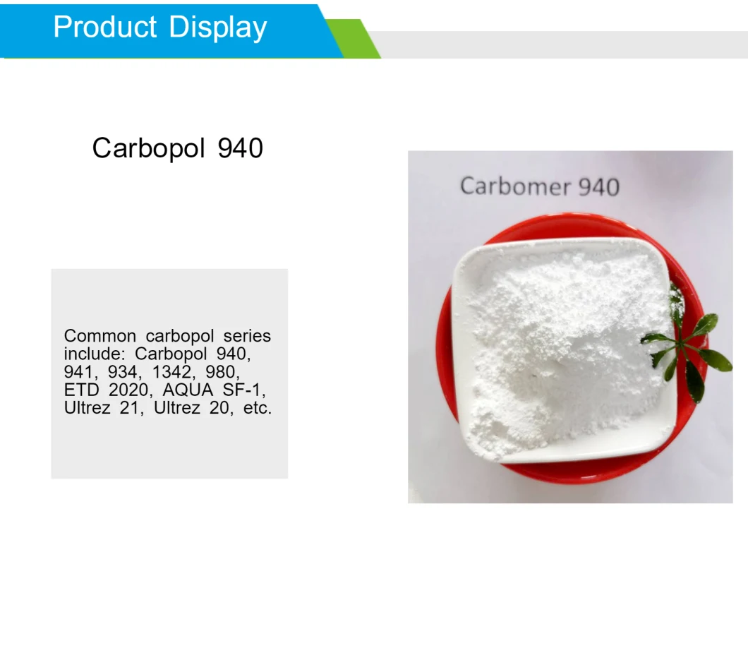 Detergent Raw Materials Carbopol 940 or Carbomer 940 Carbomer 940 CAS 9007-20-9
