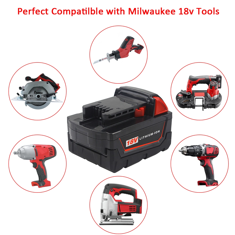 M18 18V 5.0ah Replacement Battery Compatible with Milwaukee M18 18V 9000mAh M18b 48-11-1820 48-11-1850 48-11-1828 48-11-10 Lithium-Ion Battery Cordless