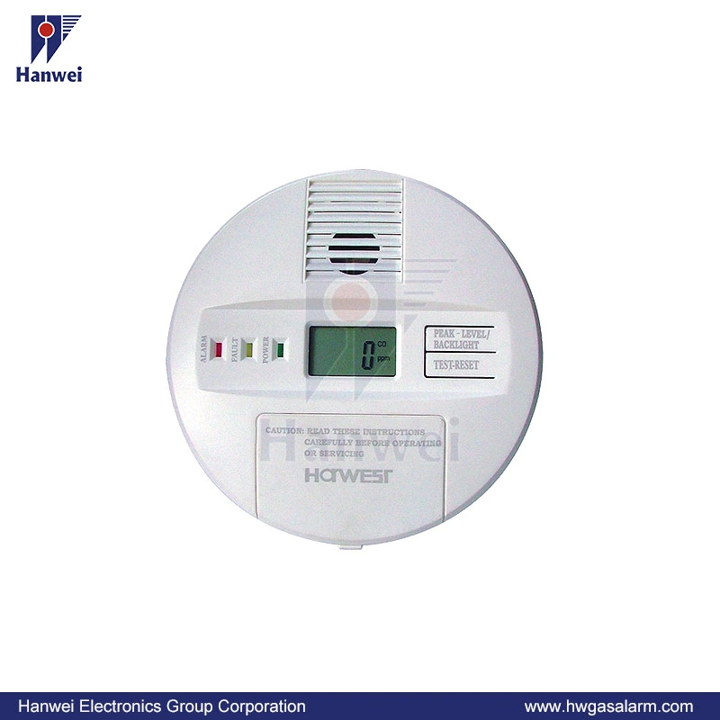 Battery-Powered Carbon Monoxide Alarm En Approval Co Detector with LCD Display (KAD)