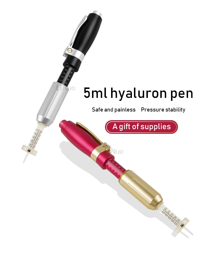 Linuo Black 3ml / 5ml Needle Free Noninvasive Nebulizer Acid Hyaluronic Pen, Hyaluronic Acid Injectable Filler Gun
