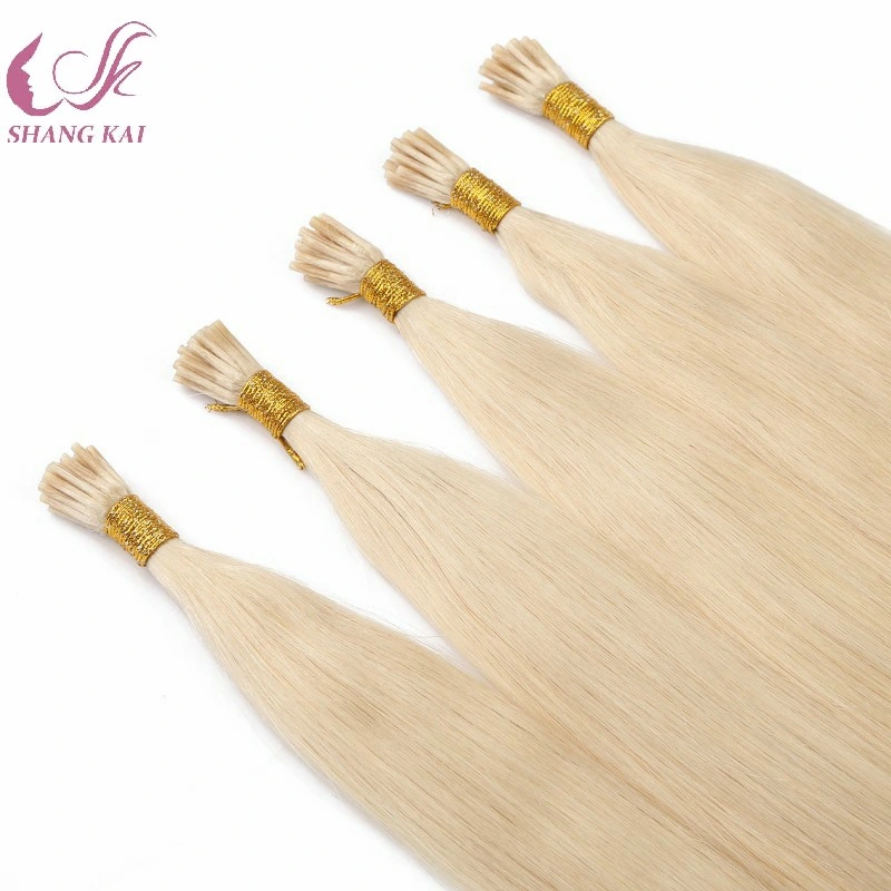 Blonde 613 Color I Tip Keratin Pre Bonded Hair Extension Russian Hair