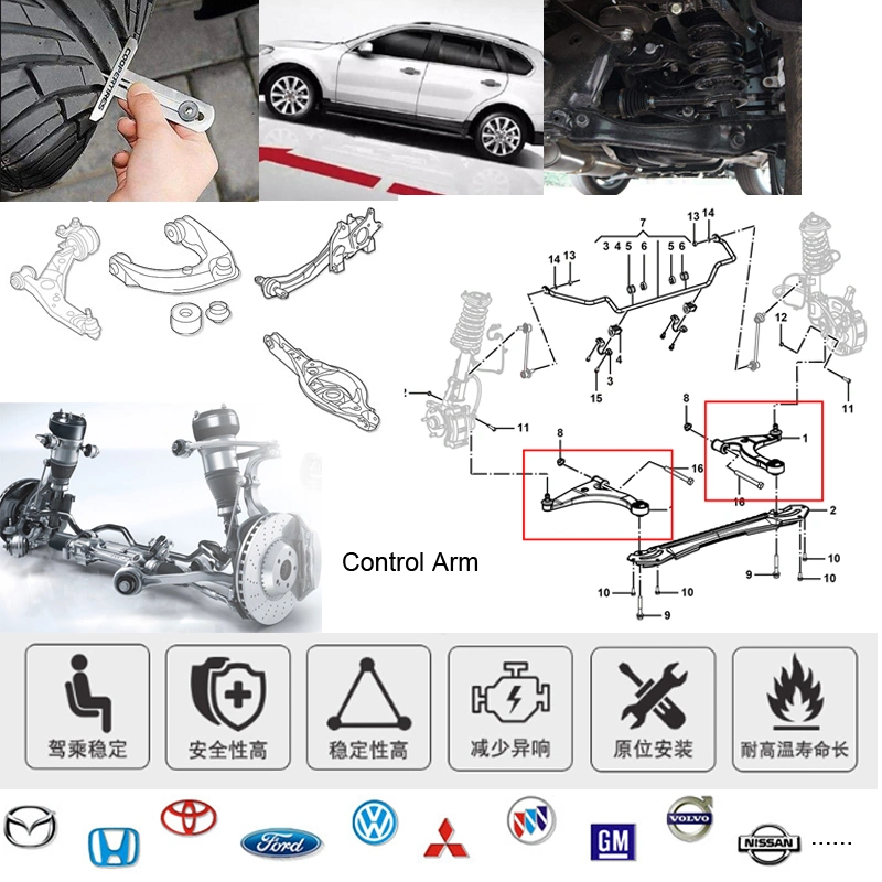 Aluminum Front Right Auto Car Control Arm Suspension Arm for VW Passat B5 Audi A4 B5 A6 C5 A8 D2 4D0407694n 8e0407694