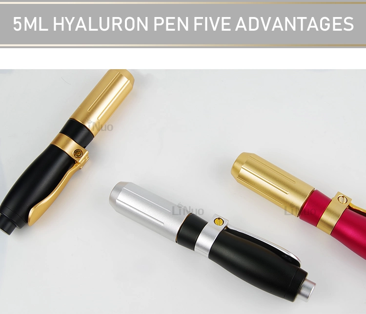 Linuo Black 3ml / 5ml Needle Free Noninvasive Nebulizer Acid Hyaluronic Pen, Hyaluronic Acid Injectable Filler Gun