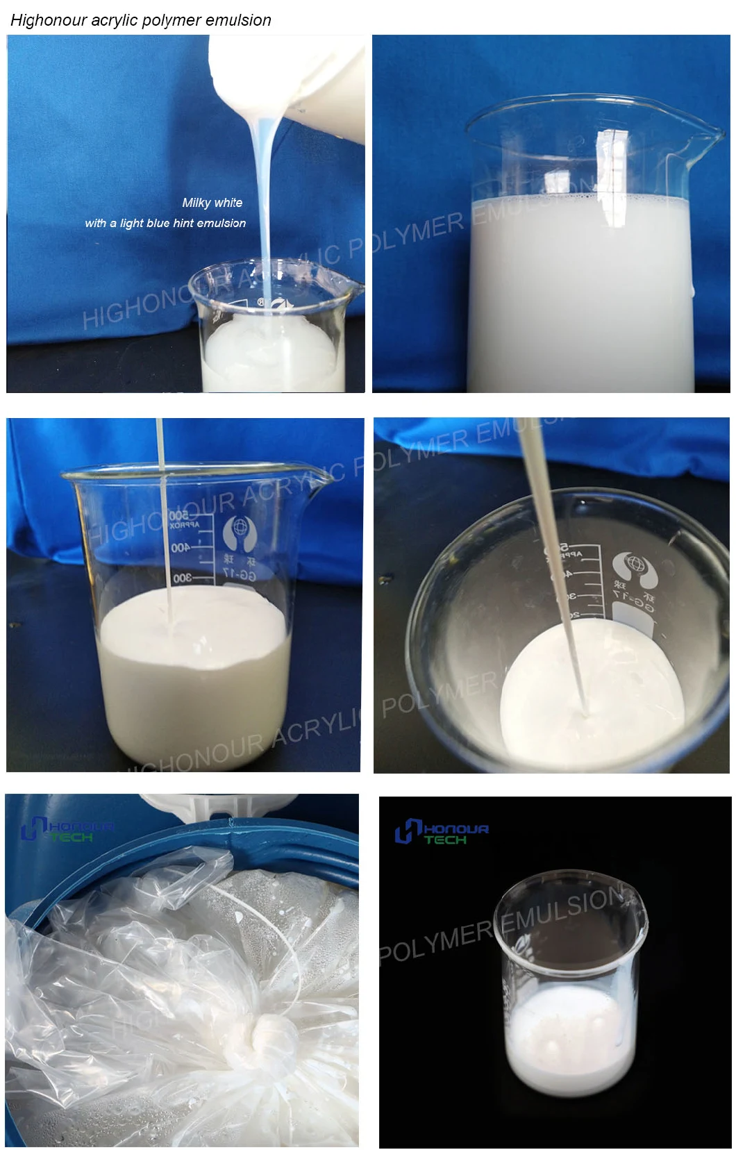 Elastomeric Polymer Pure Acrylic Polymer for Elastic Paint and Putty