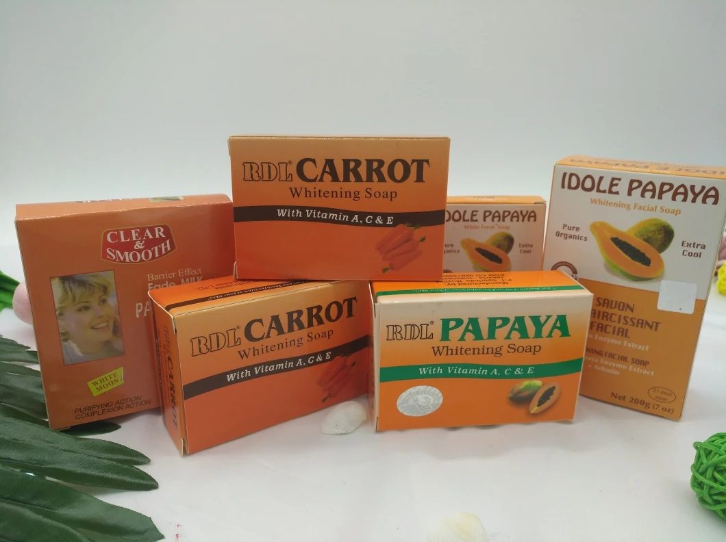 Organic Idole Papaya Soap Skin Lightening Kojic Acid Whitening Bath Toilet Soap