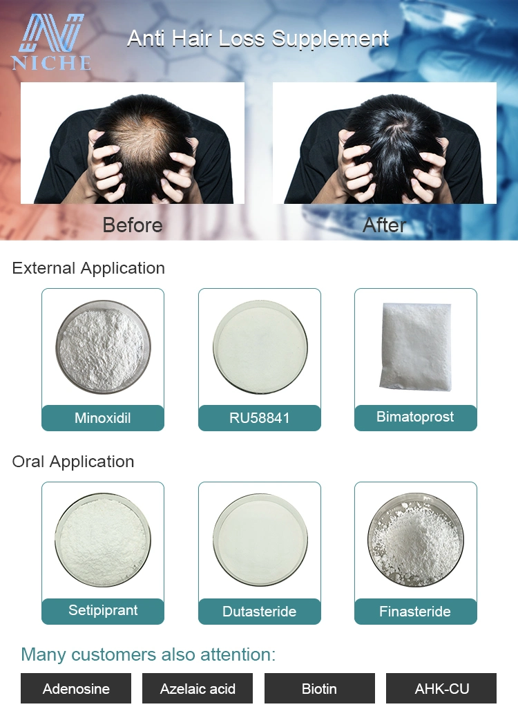 Biotin Manufacturer Supply Cosmetic Grade 98% Biotin Powder for Sunscreen