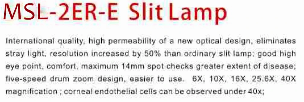 Best Sell Slit Lamp Adaptor Applanation Tonometer for Slit Lamp Msl-2er-E