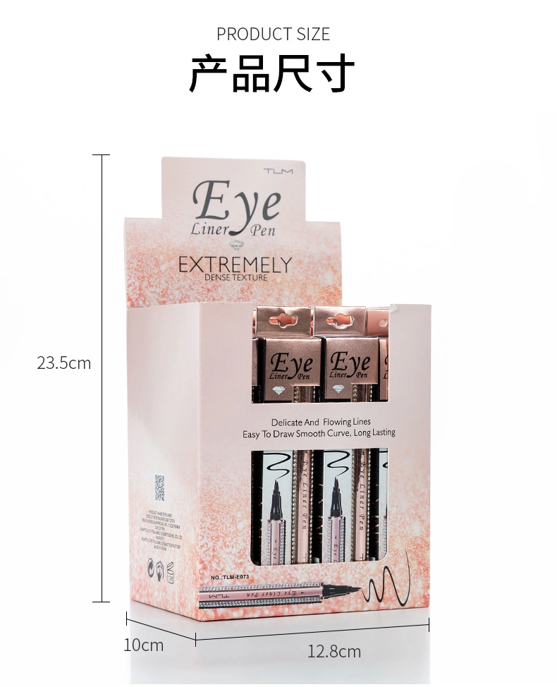 Tlm Diamond Eyeliner Smooth Cool Fast Dry Eye Liner Waterproof Anti Sweat No Dizzy Eye Liner
