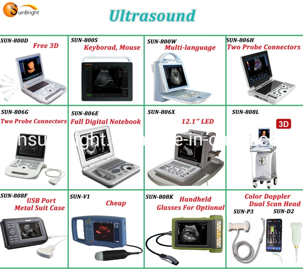 China Ultrasound Sun-806h Portable Laptop Ultrasound Machine Ultrasound in United States